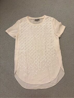 3.1 Philip Lim Embroidered Silk Top- Cream
